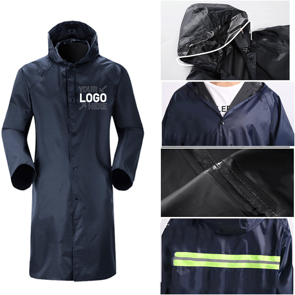 Long Sleeve Hooded Raincoat Waterproof Poncho Jacket 3