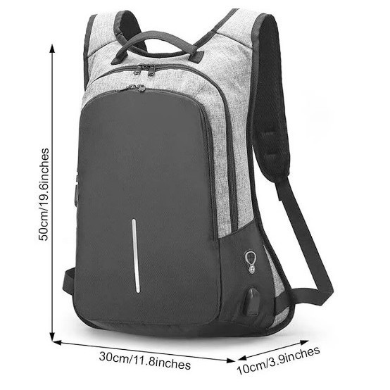 Anti Theft College Student Backpack with USB Port 6