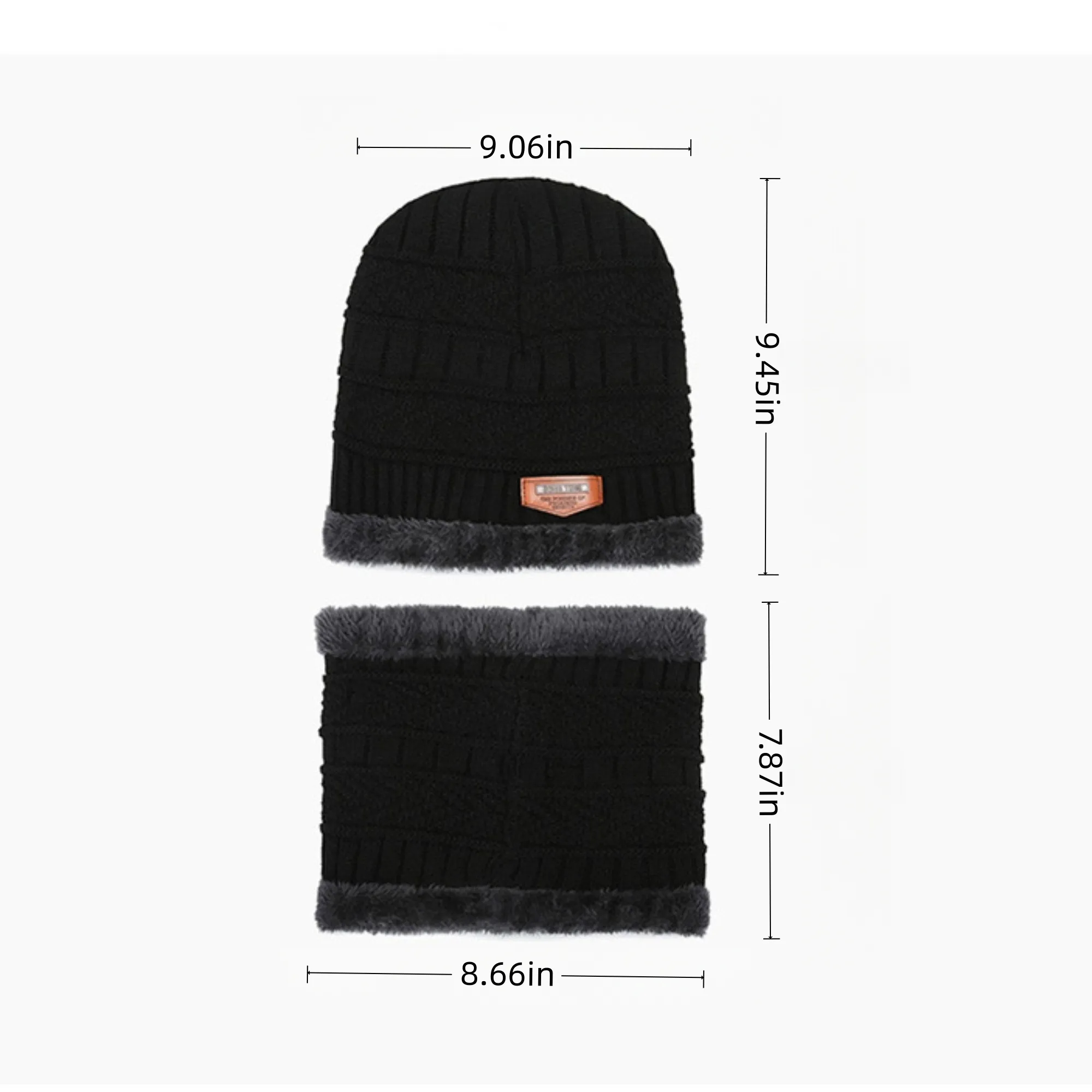 Unisex Beanie Hat Scarf Set For Winter 2