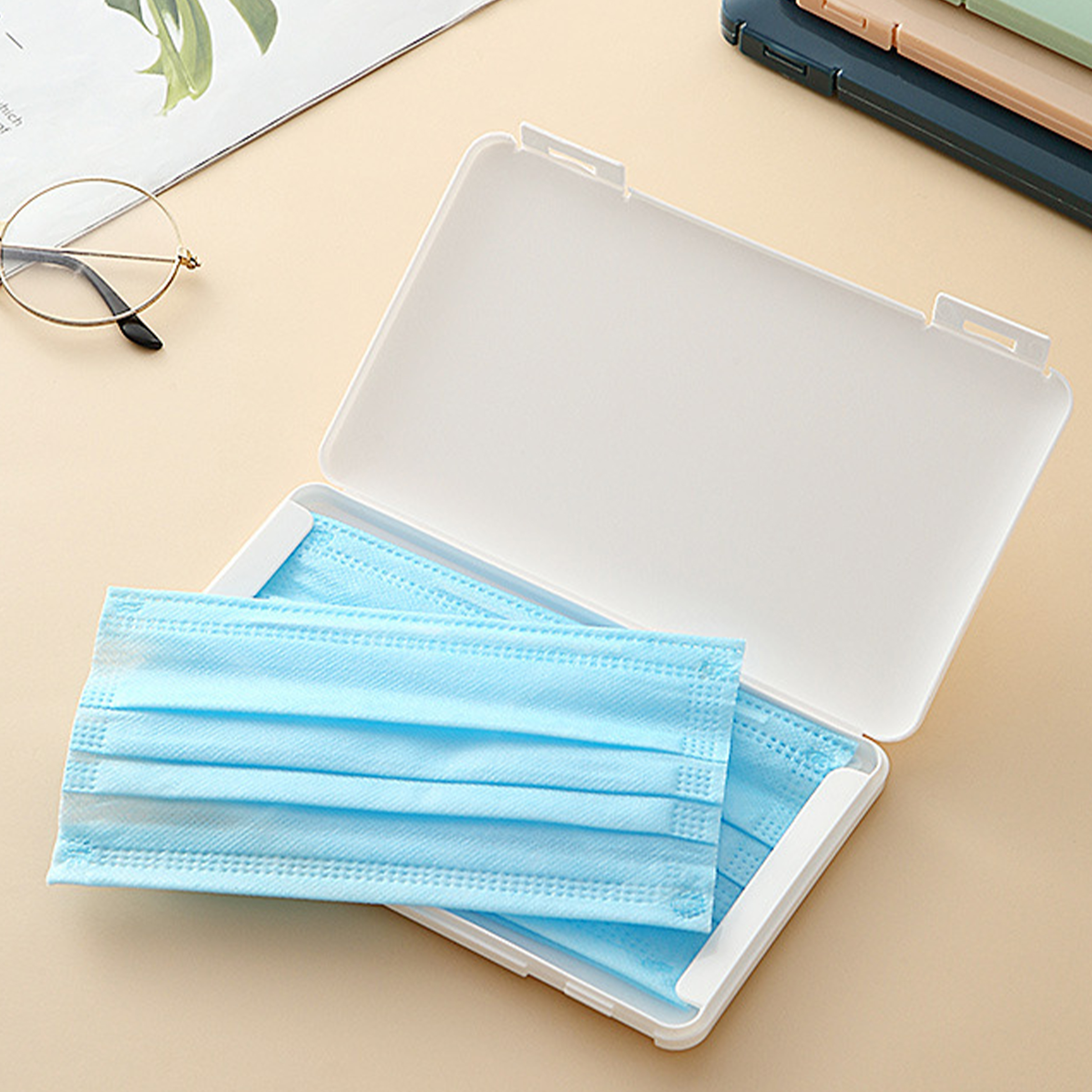 Polypropylene Creative Portable Mask Storage Box 6