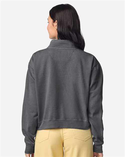 Women's Garment-Dyed Mid-Length Quarter-Zip Sweatshirt - 1580L 10