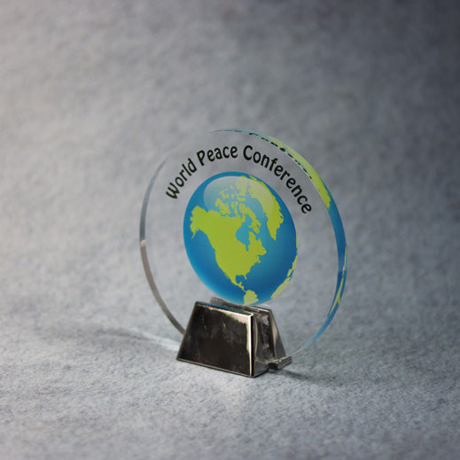 Acrylic Circle With Chrome Base 3