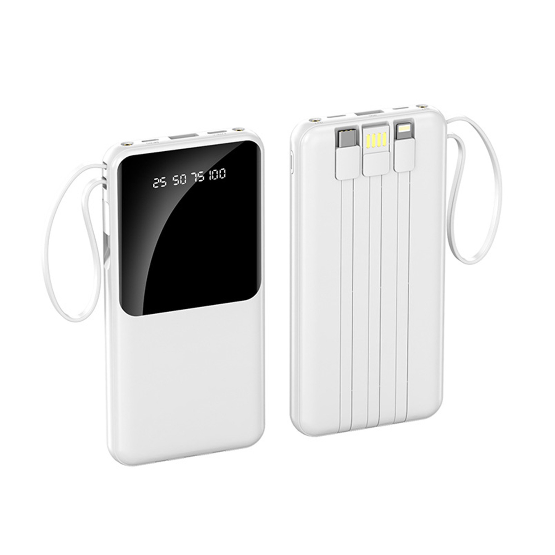 10000mAh Power Bank With Built-In Cables 2