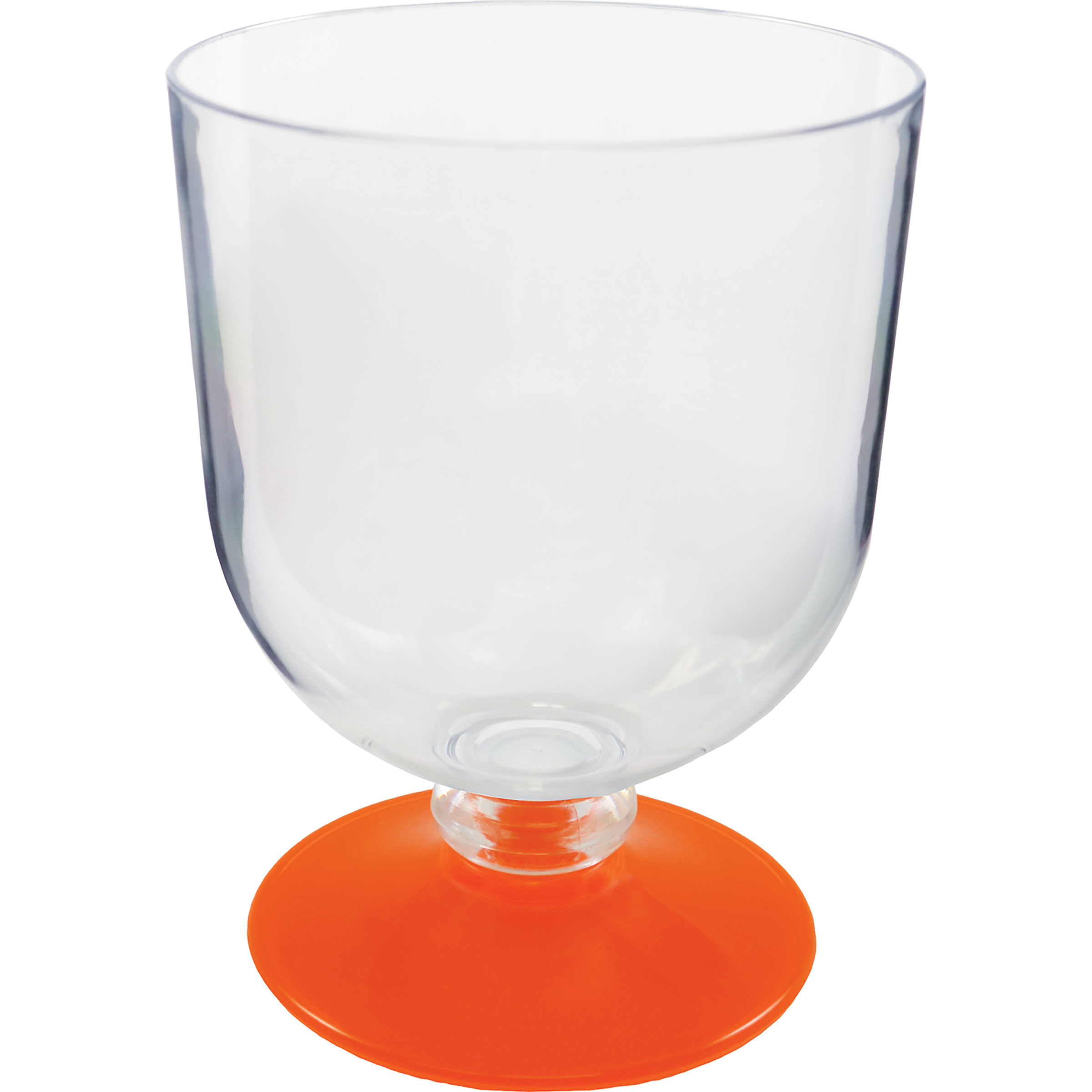 14oz Short Stem Plastic Wine Goblet with Your Choice of Base Color 13