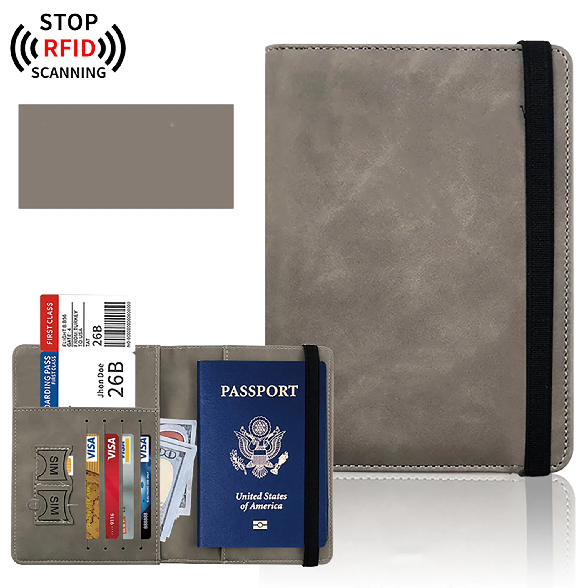 PU ID Passport Travel Wallet MOQ 100PCSc 5