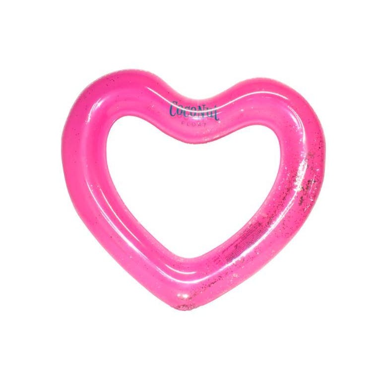Pink Glitter Heart Pool Floats 2