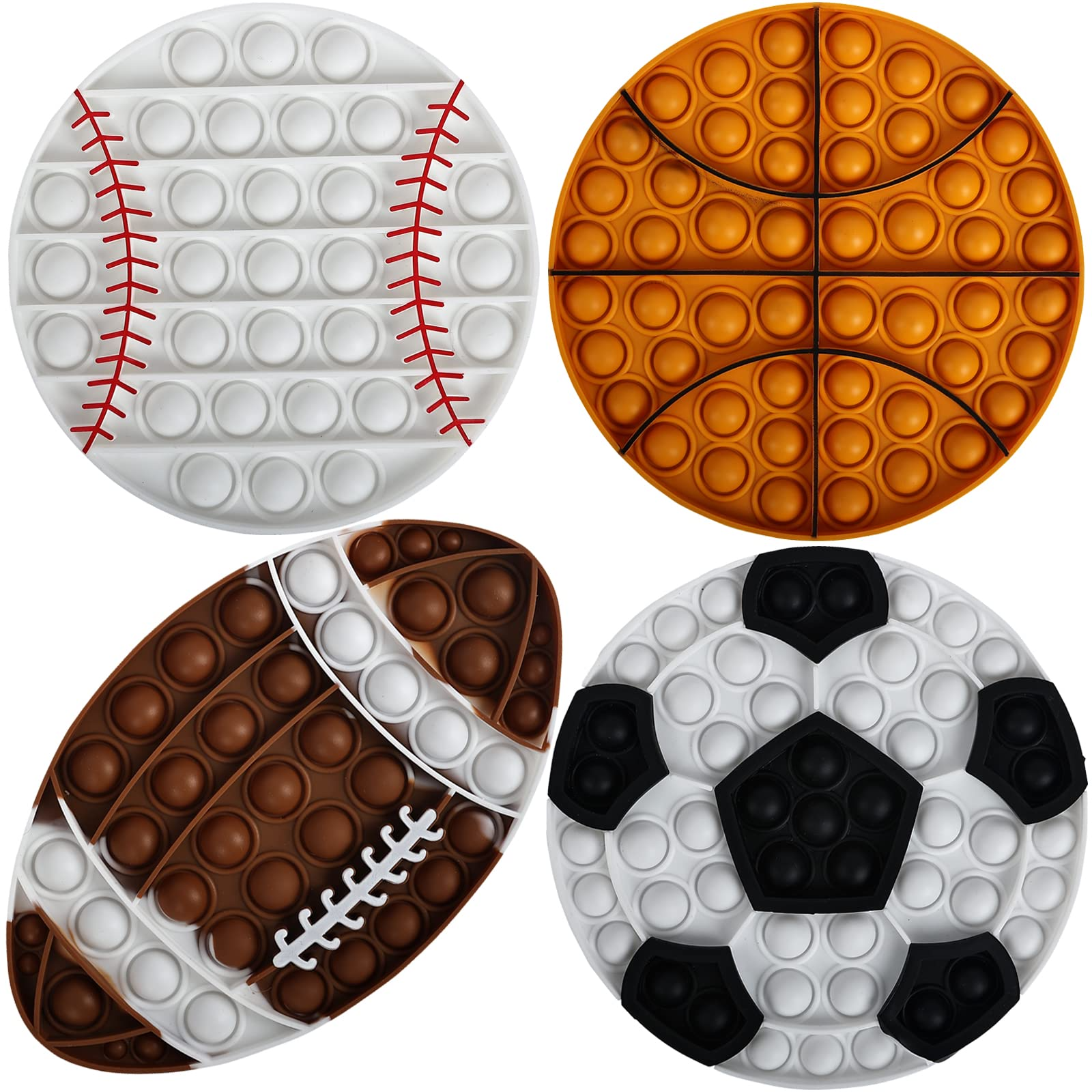 Silicone Pop Bubble Football Rugby Soccer Sensory Fidget Toy 2