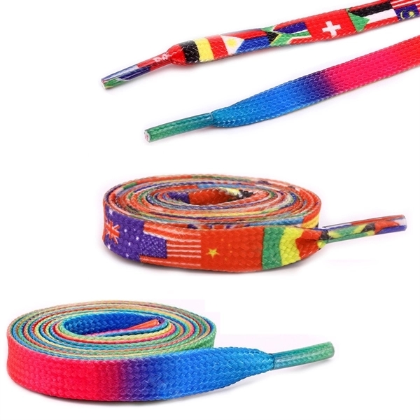 3/8" Full Color Tubular Shoe Laces 1