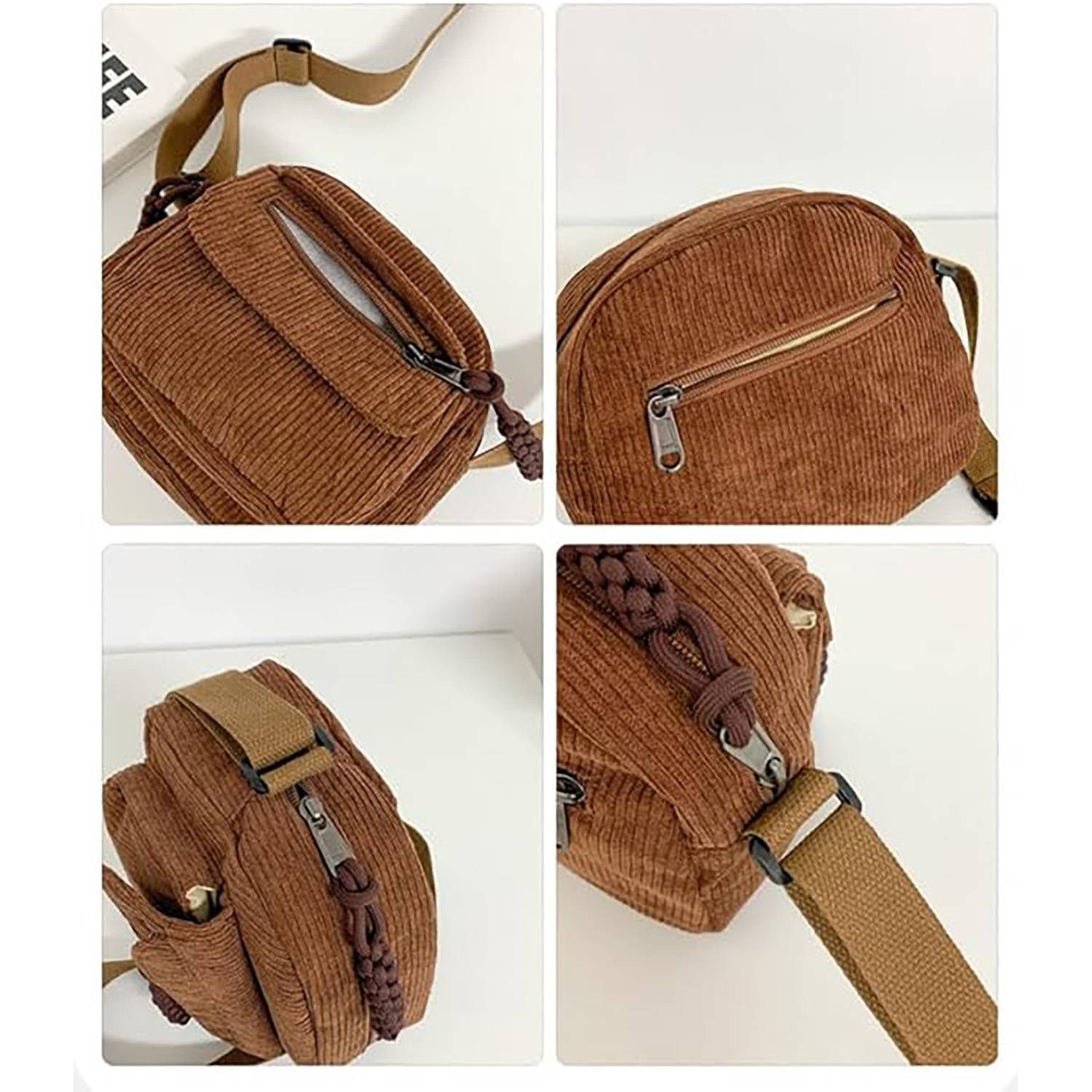 Simple solid color striped bag 8