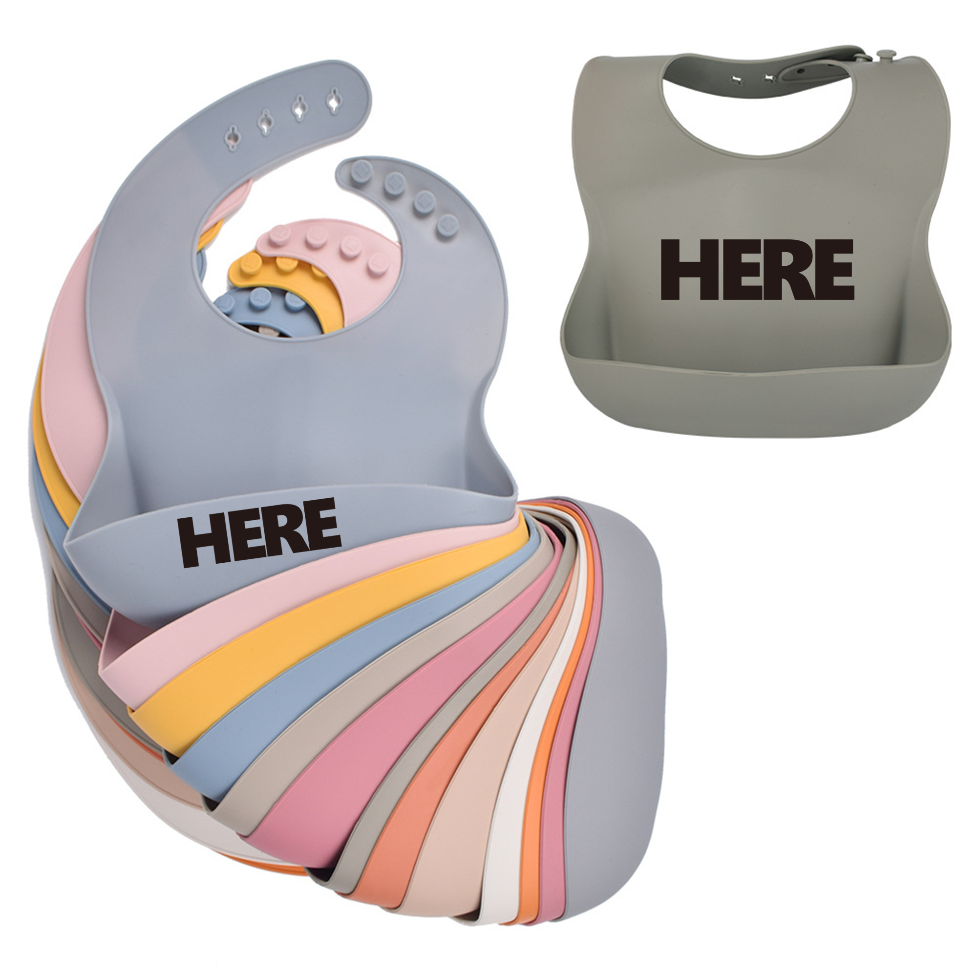 Adjustable Baby Silicone Bib 2
