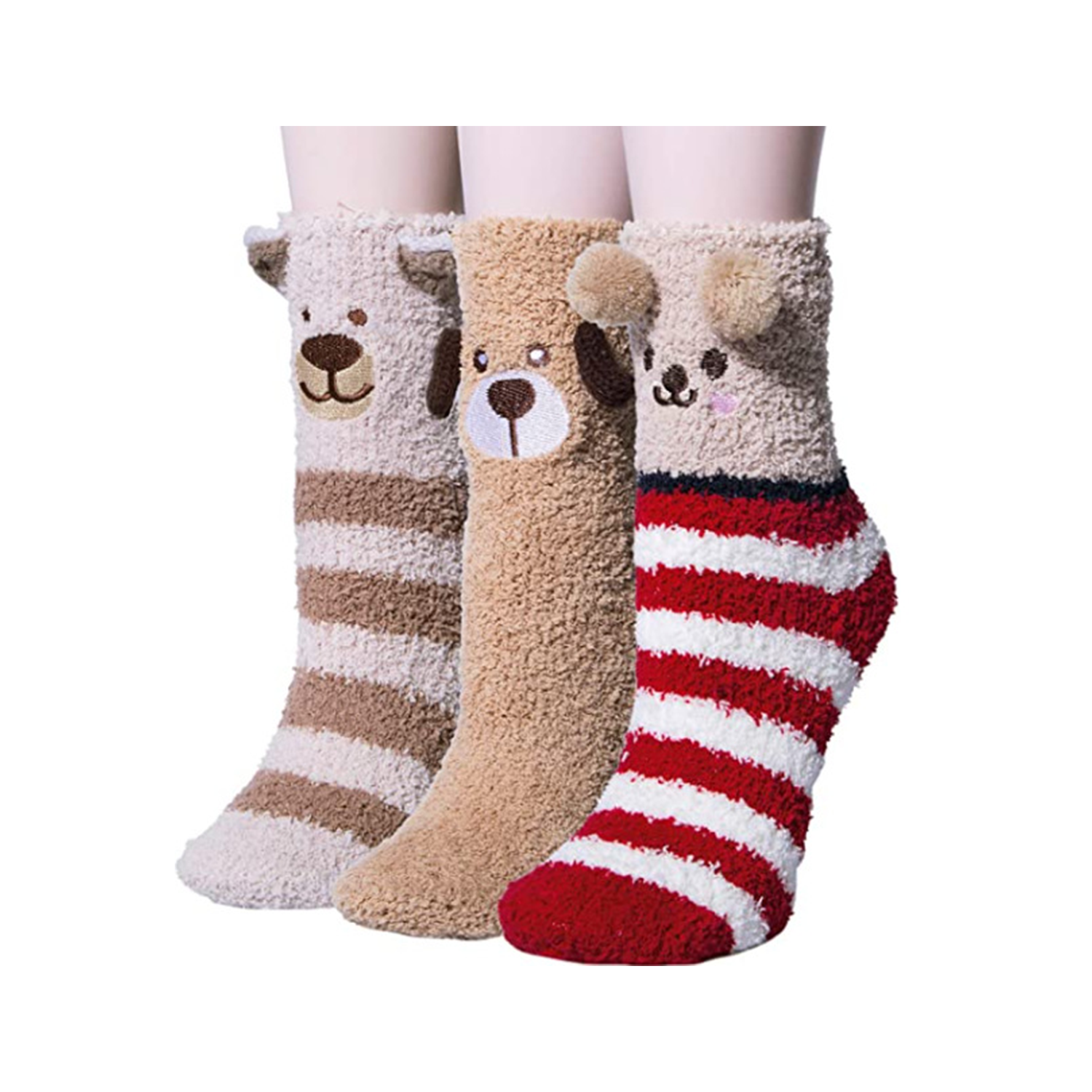 Women's Plush Slipper Socks - Colorful & Warm 7