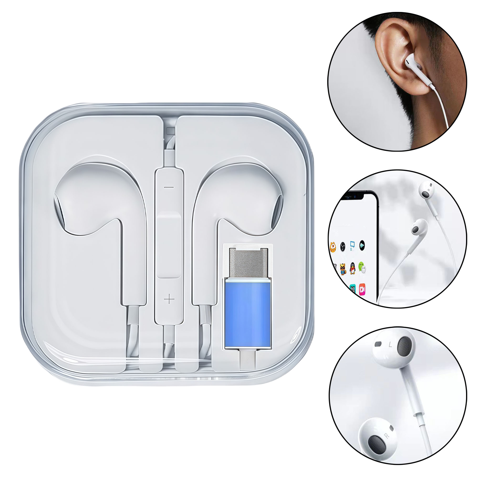 4th Gen Wired Earbuds with Flat Head Type-C Digital In-Ear Earphones 2