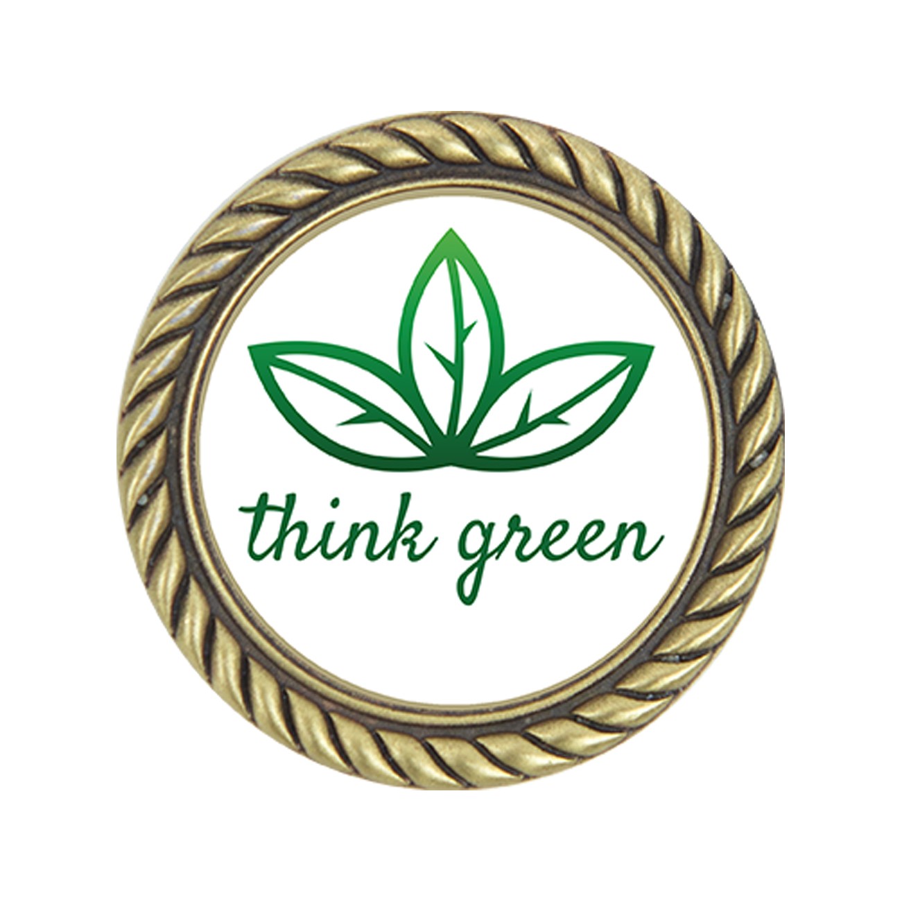 USA Made Commemorative Keepsake Challenge Coin | Laminated Insert Rope Border (1.75") Round