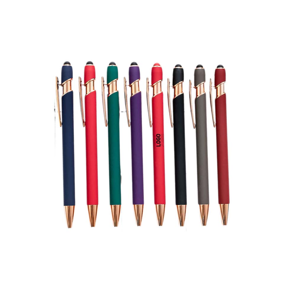 2-in-1 Stylus Retractable Ballpoint Pen With Stylus tip