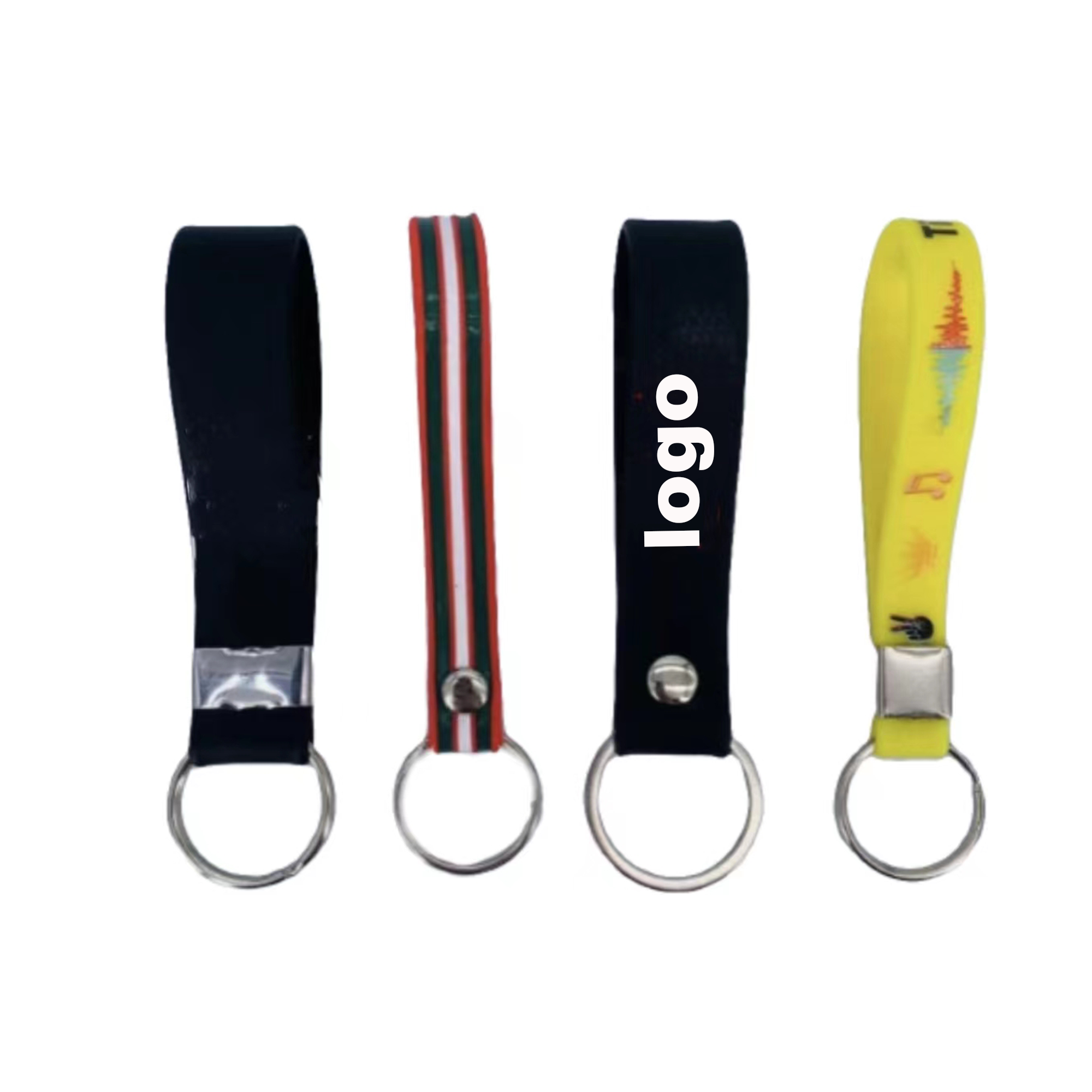 Solid Color Silicone Keychains 1