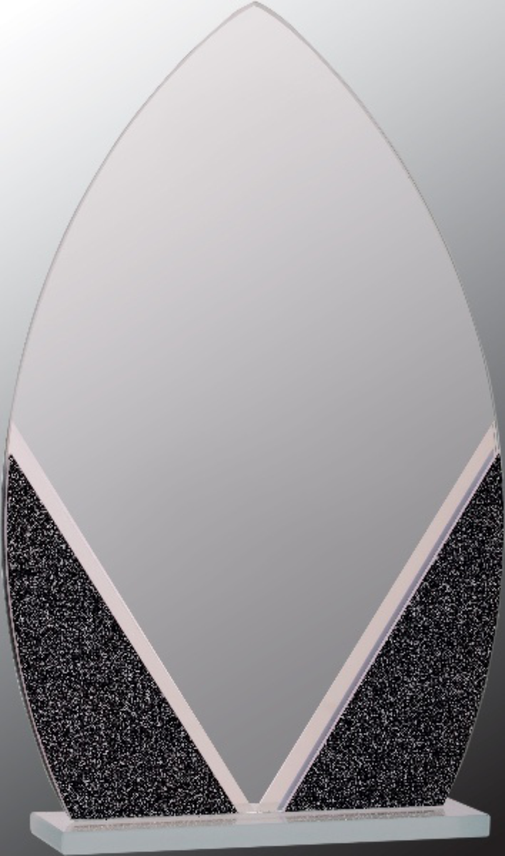 8 1/4" Oval Designer Glass Award 3