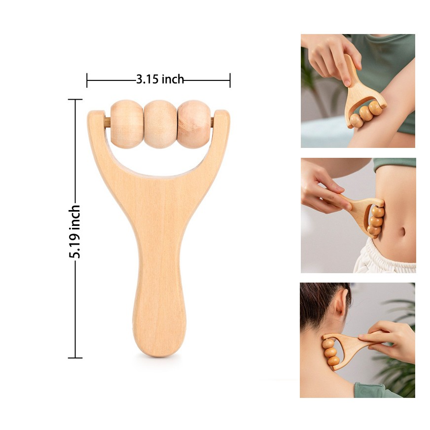 Wooden Handheld Acupoint Massager for Stress & Pain Relief 1