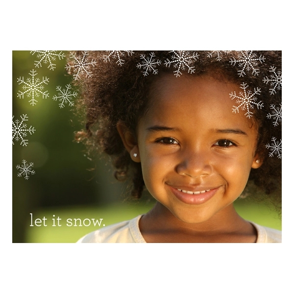 Sprinkling Retro Snow Horizontal Photo Card 2
