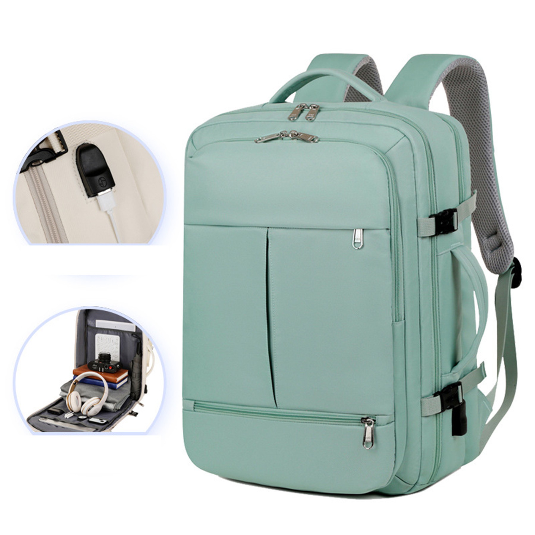 15.6" Computer Backpack Bag Travel Laptop Back Pack Business Expandable Bag for Men and Women 3