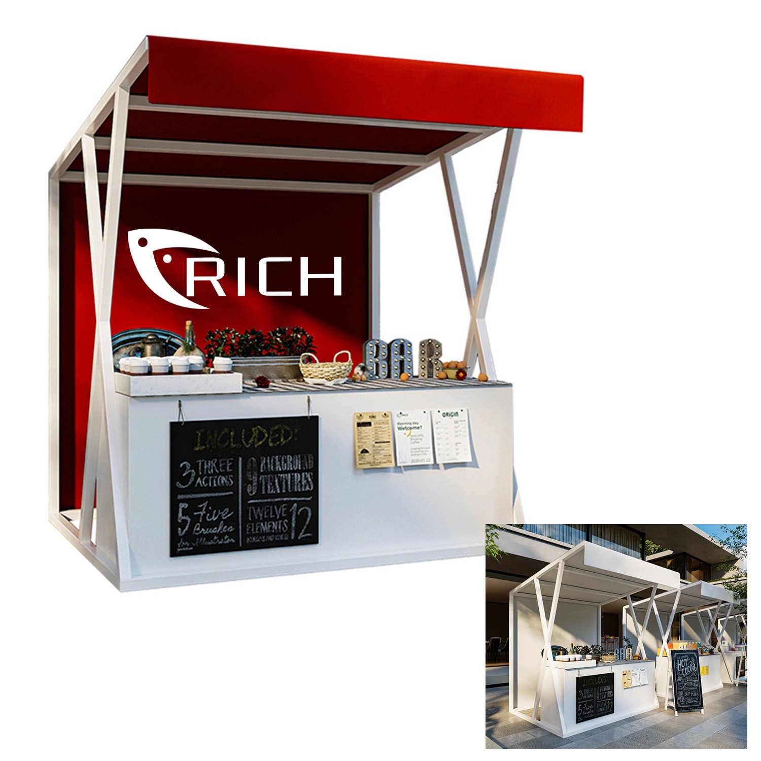 Outdoor Stall With Counter 2