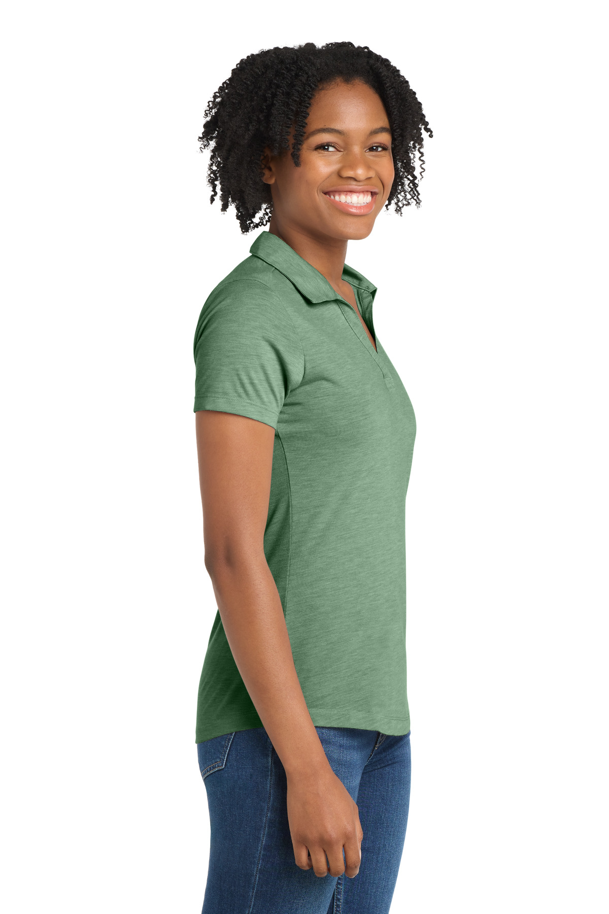 Sport-Tek Women's PosiCharge Tri-Blend Wicking Polo. LST405 21