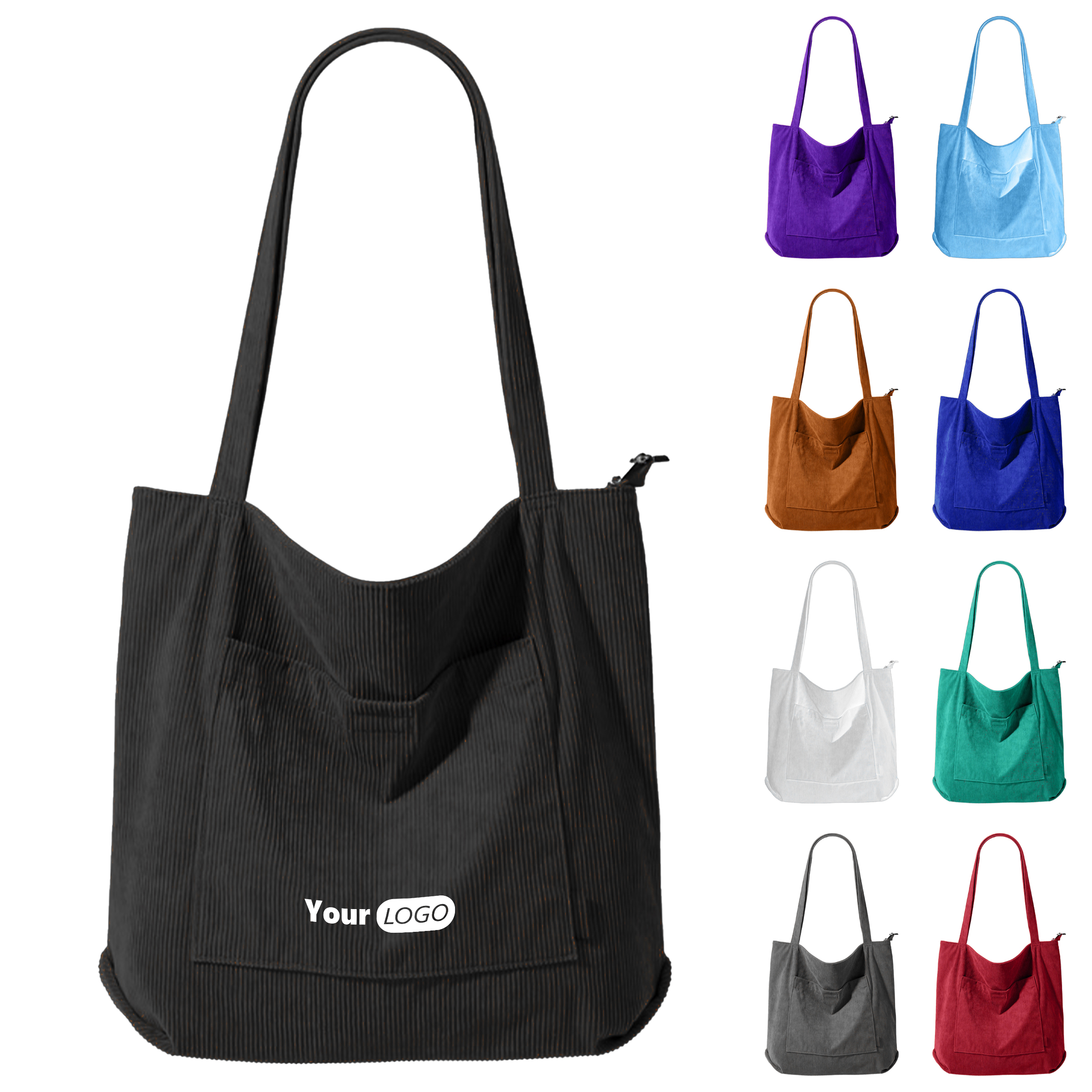 Canvas Retro Corduroy Shoulder Bag ?C Waterproof And Stylish 2