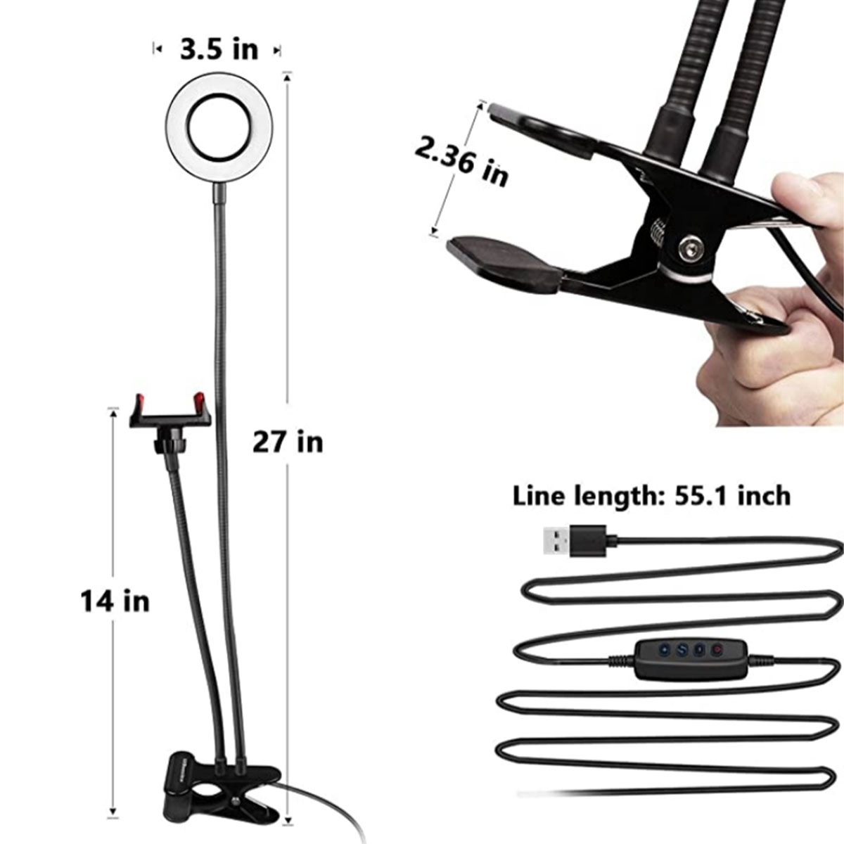 Led Ring Light With Phone Holder 3