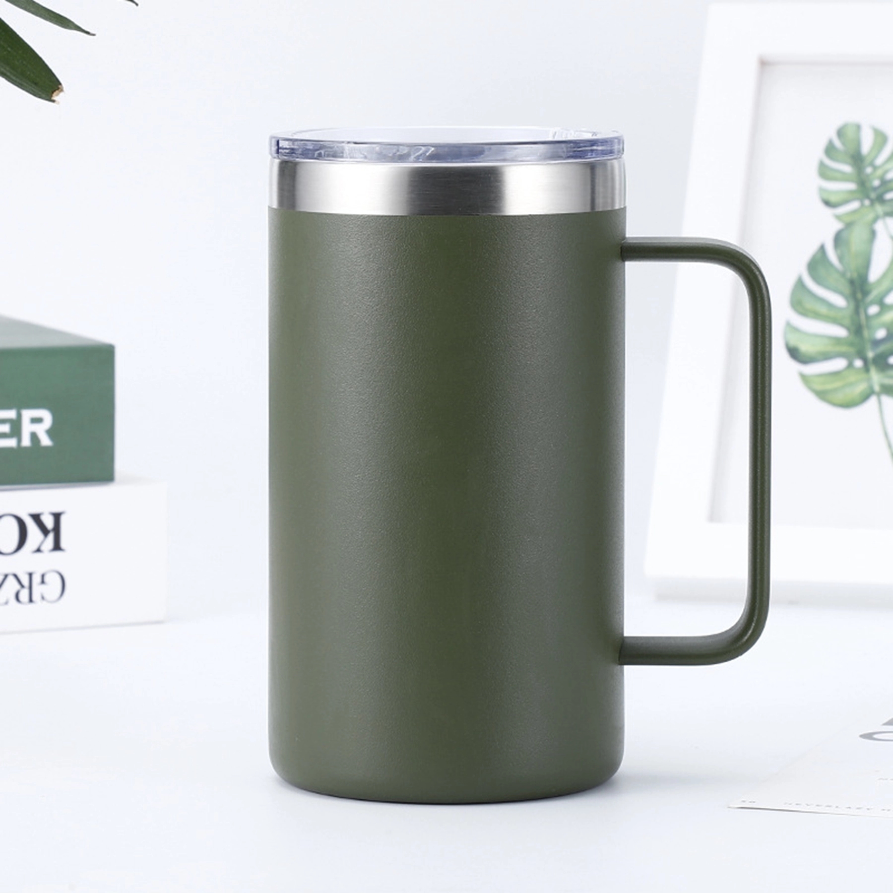 20 Oz. Stainless Steel Insulated Tumbler Mug with Handle 7