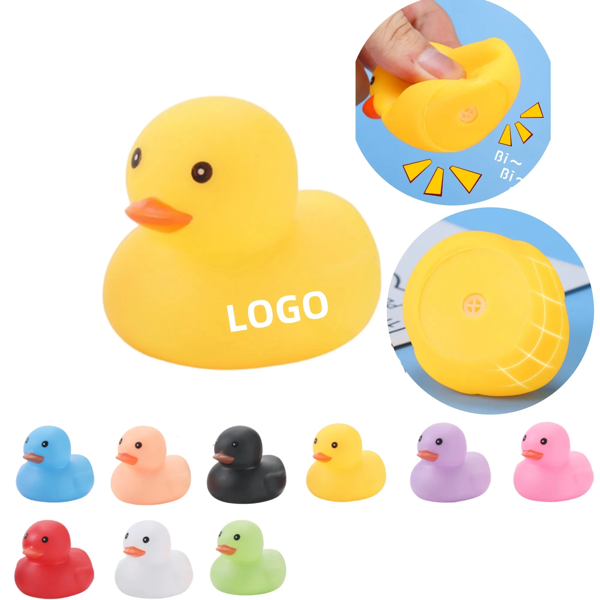 Mini Colorful PVC Squeaky Rubber Duck Bath Toy