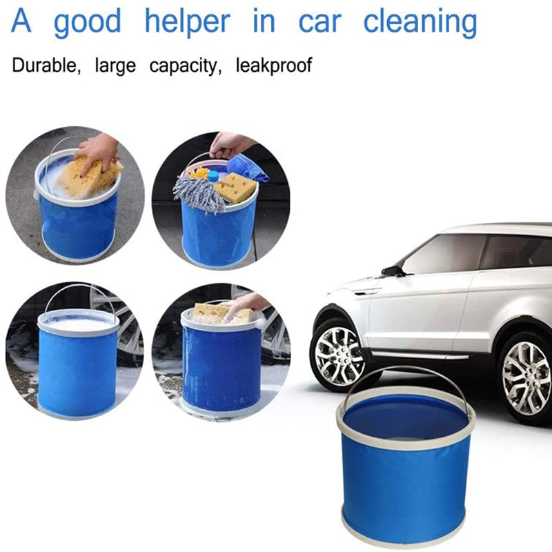 600D Oxford Portable Folding Water Bucket Cleaning Pail 6
