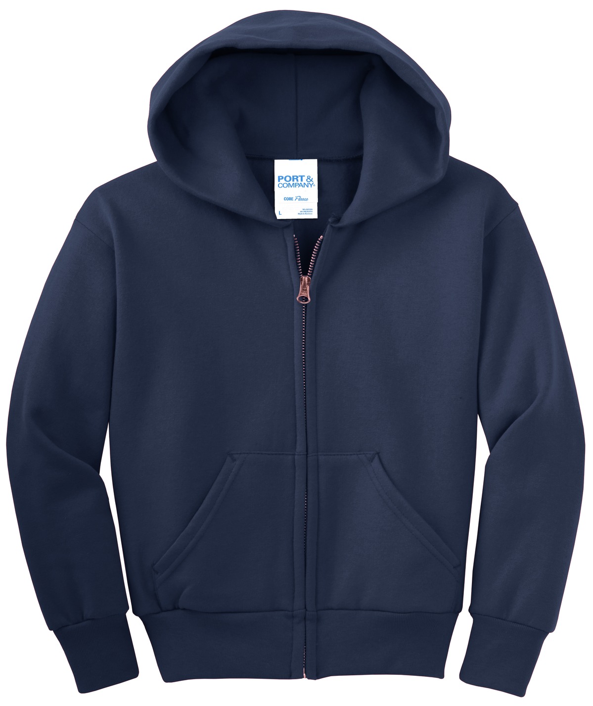 Port & Company® Youth Core Fleece Full-Zip Hooded Sweatshirt 106