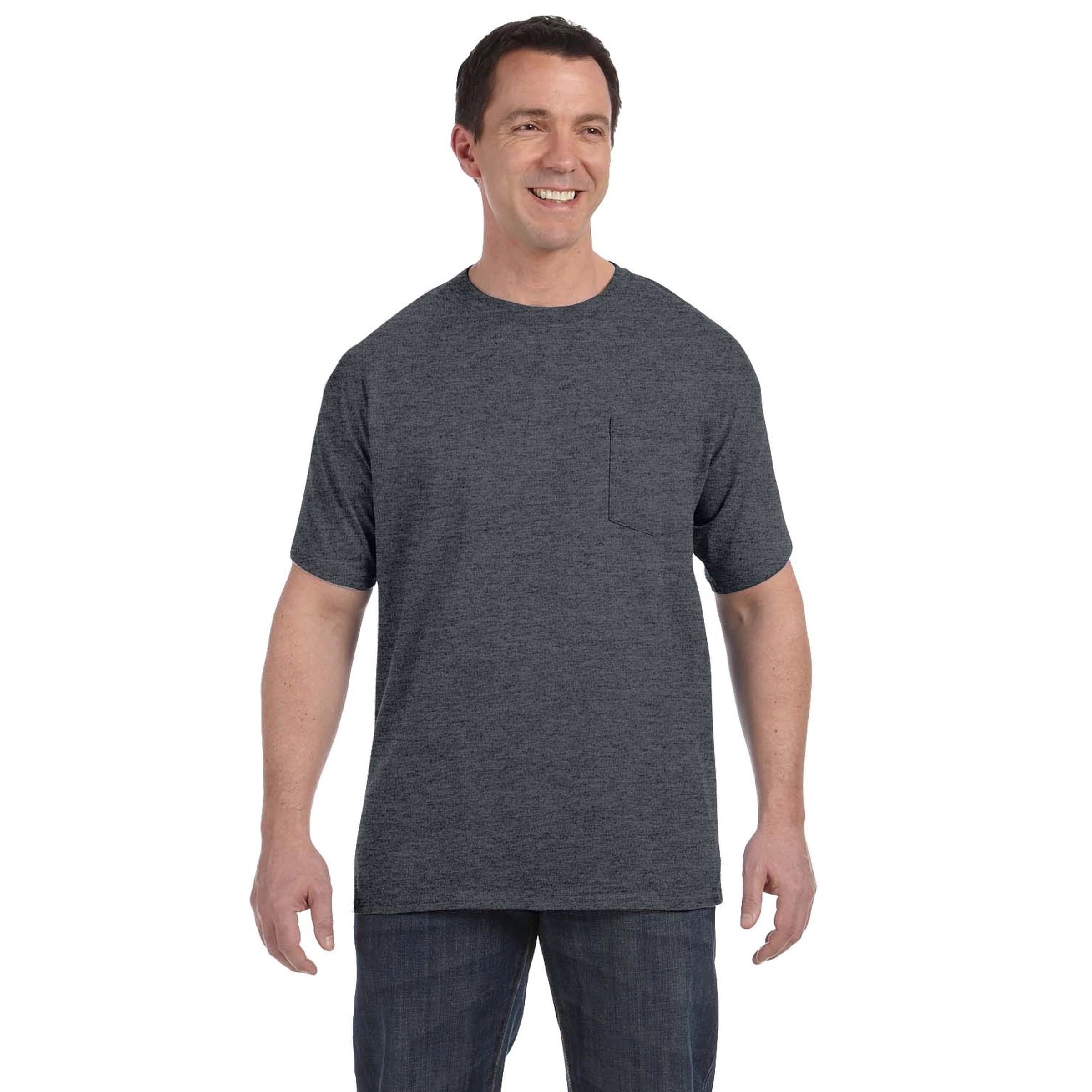 Hanes Men's 6.1 oz Tagless Pocket T-Shirt 6
