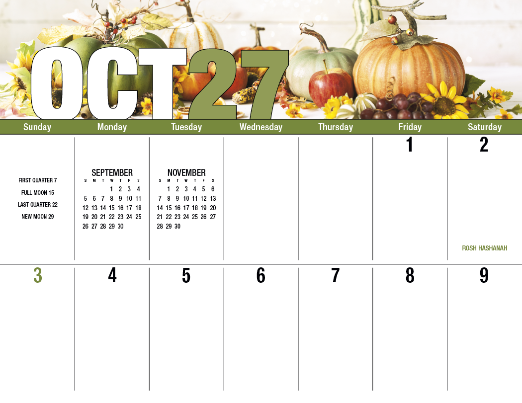 Good Value™ Seasonal Expressions Big Block - Stapled Calendar 23