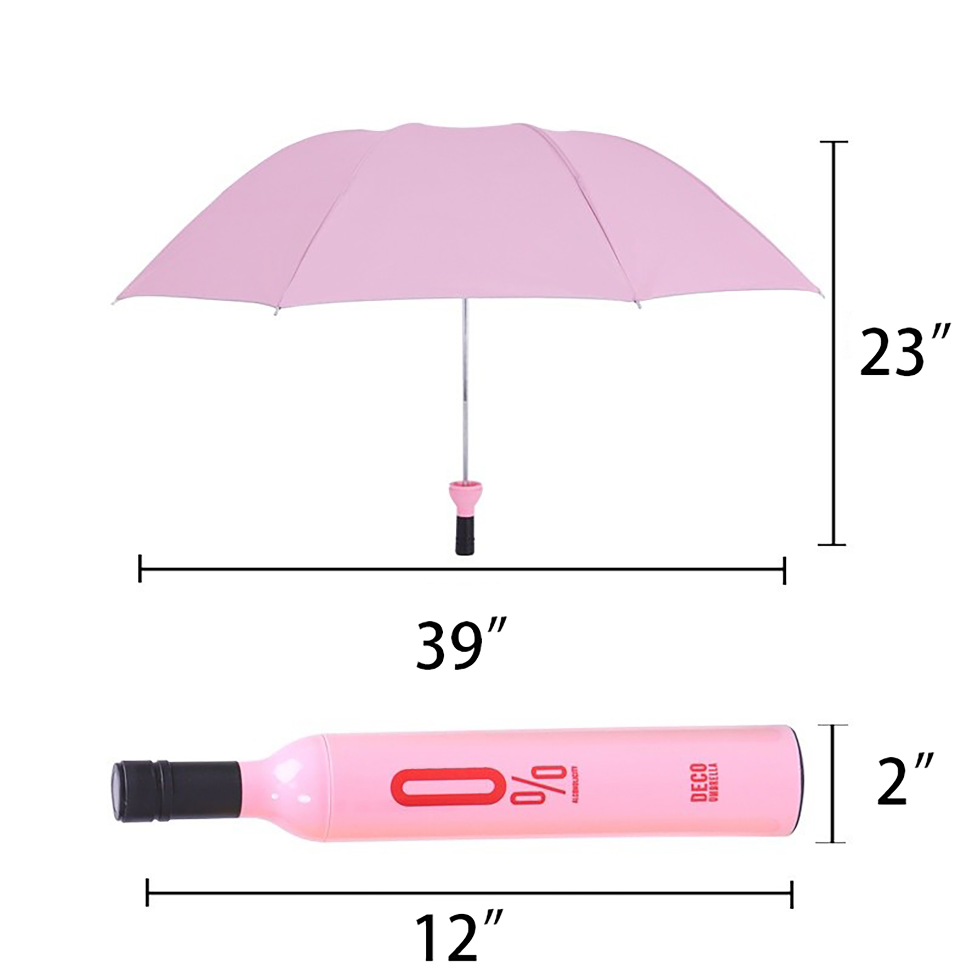 Portable Folding Custom Wine Bottle Umbrella MOQ 1pcs 3