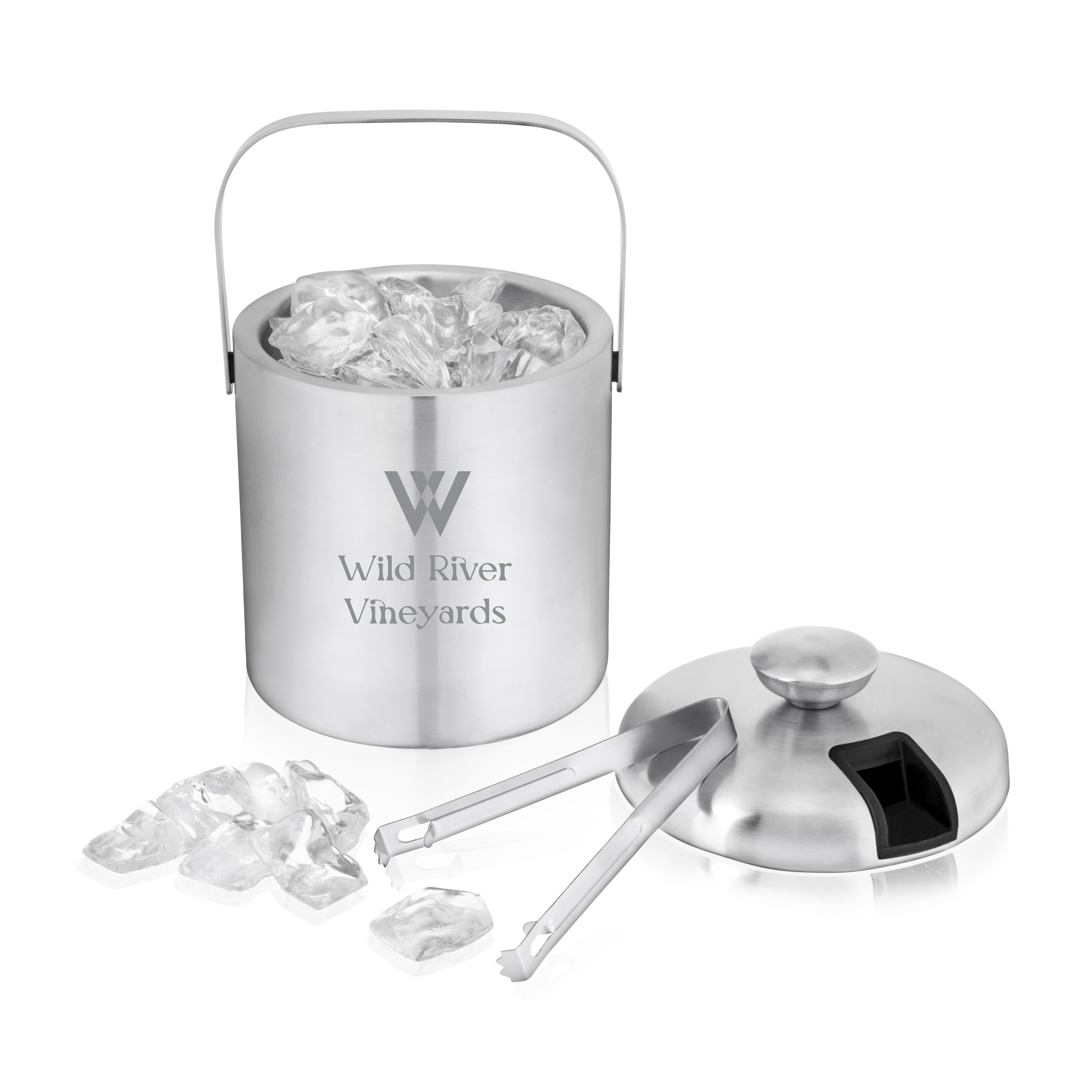 True® Stainless Steel Ice Bucket with Tongs