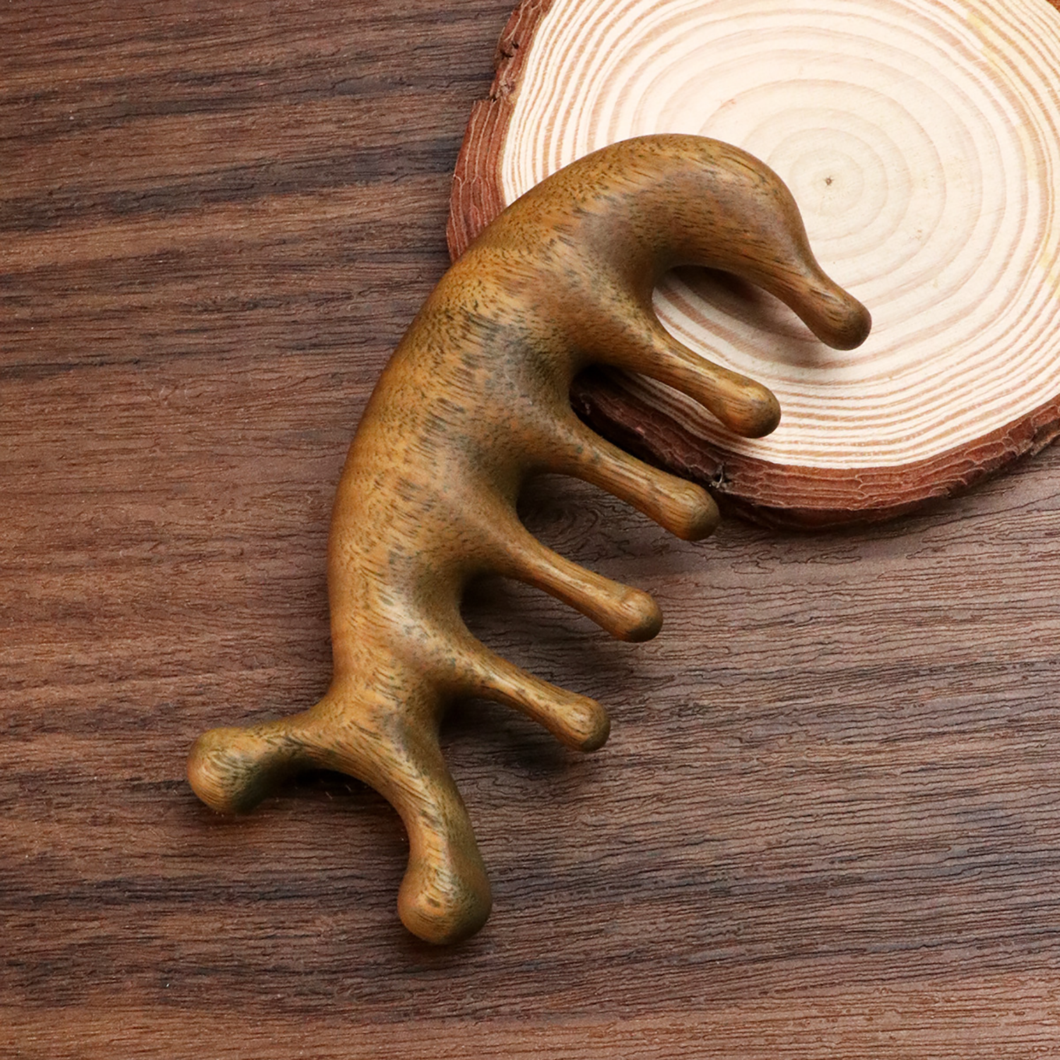 Natural Sandalwood Wide Tooth Wooden Combs 5