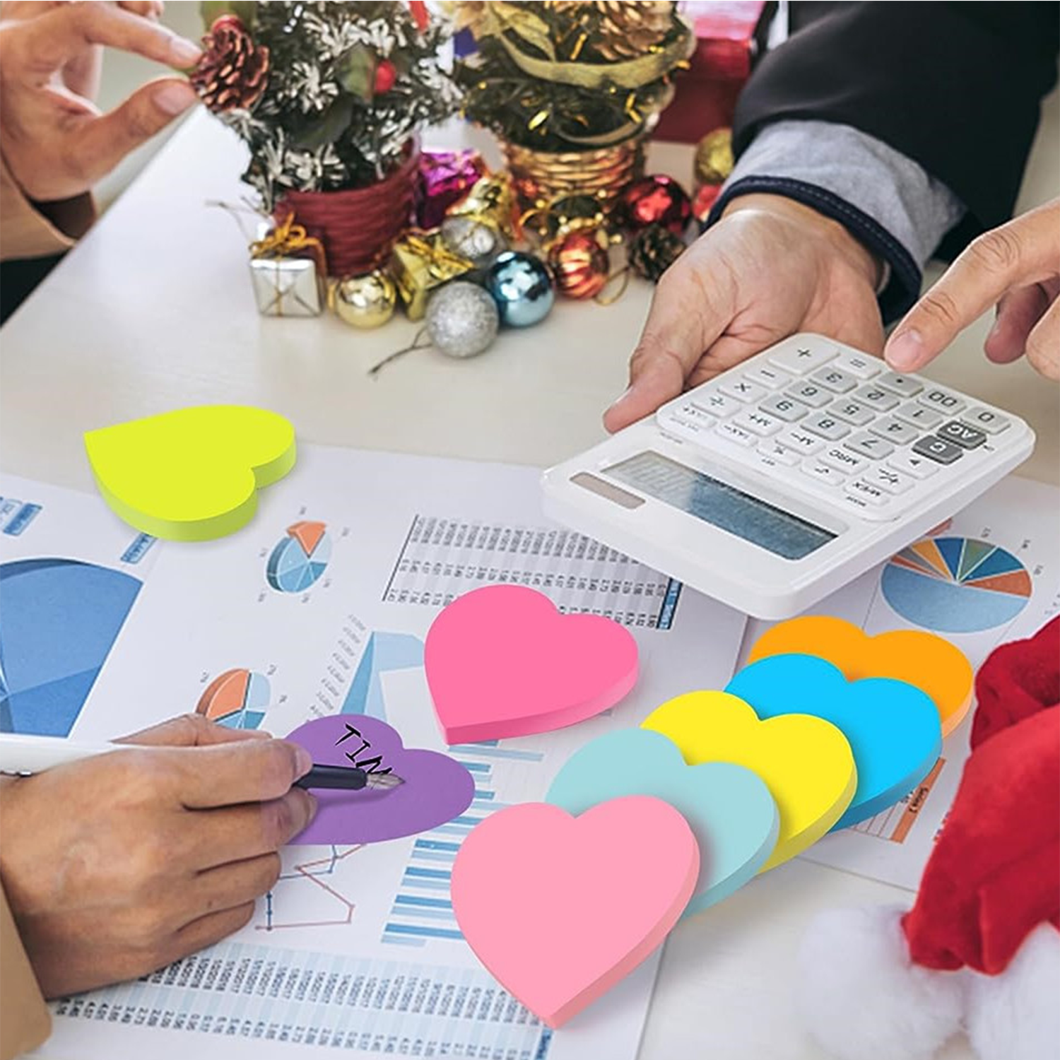 8 PCS Heart Shaped Sticky Notes Set 4