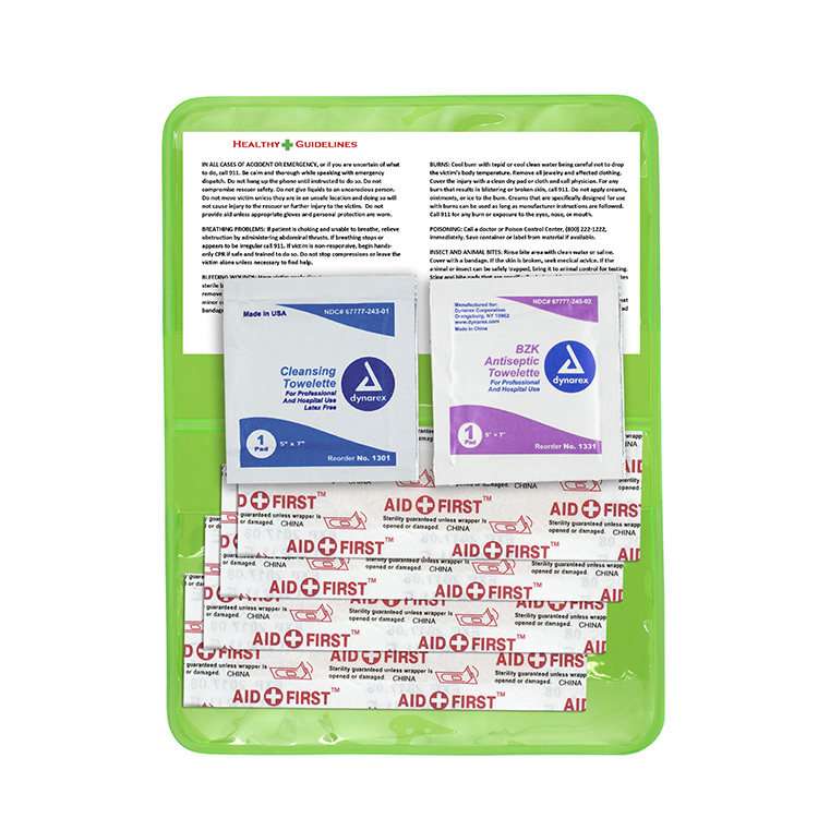 "HEAL-ON-THE-GO L" 10 Piece Economy First Aid Kit in Colorful Vinyl Pouch 20