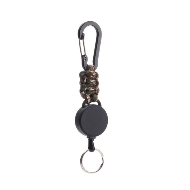 Retractable Paracord Keychain W/ Carabiner 6