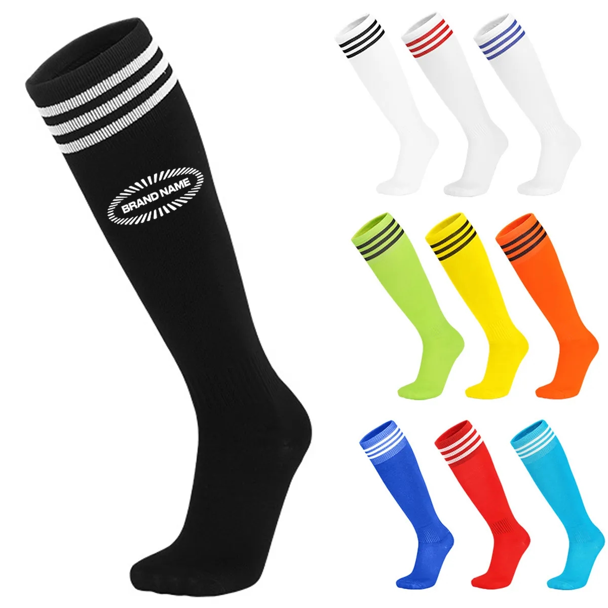 In Stock Durable Elastic Athletic Football Players Socks 2