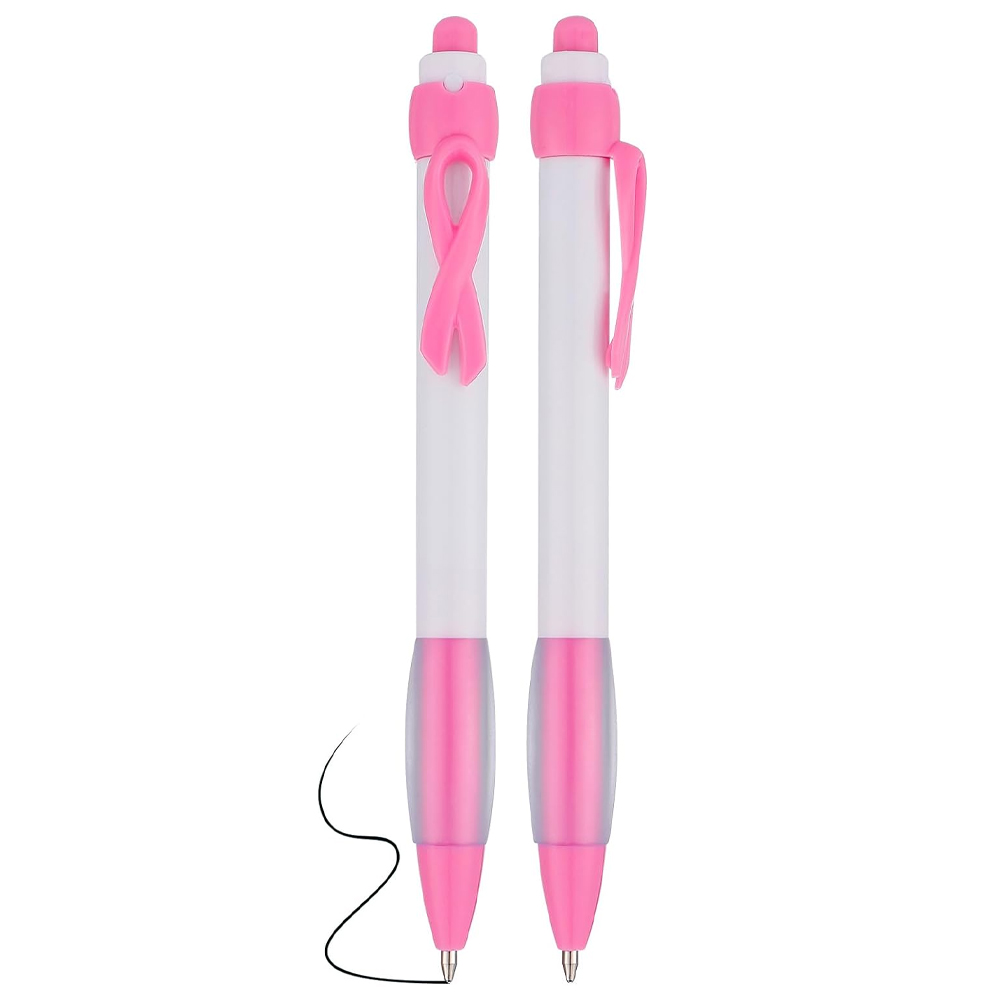 Breast Cancer Pen With Ribbon Clip Ball Pen 7