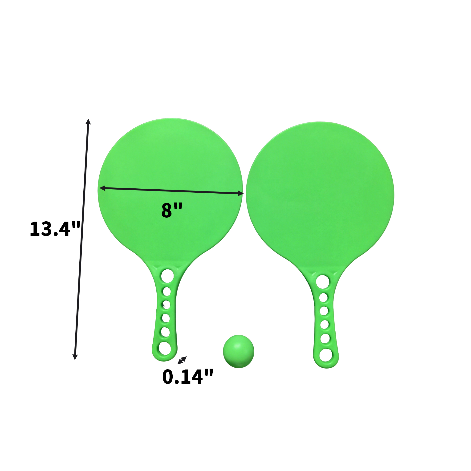 Beach Paddle Set With Ball 13.4" x 8" x 0.14" 6
