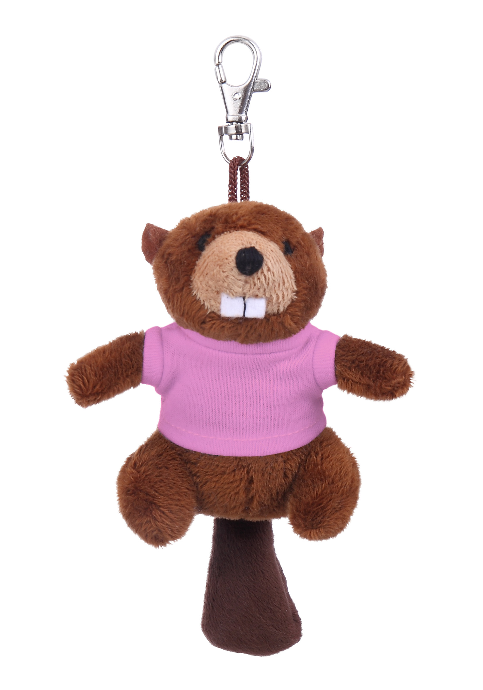 Soft Plush Beaver Keychain with Tee 5