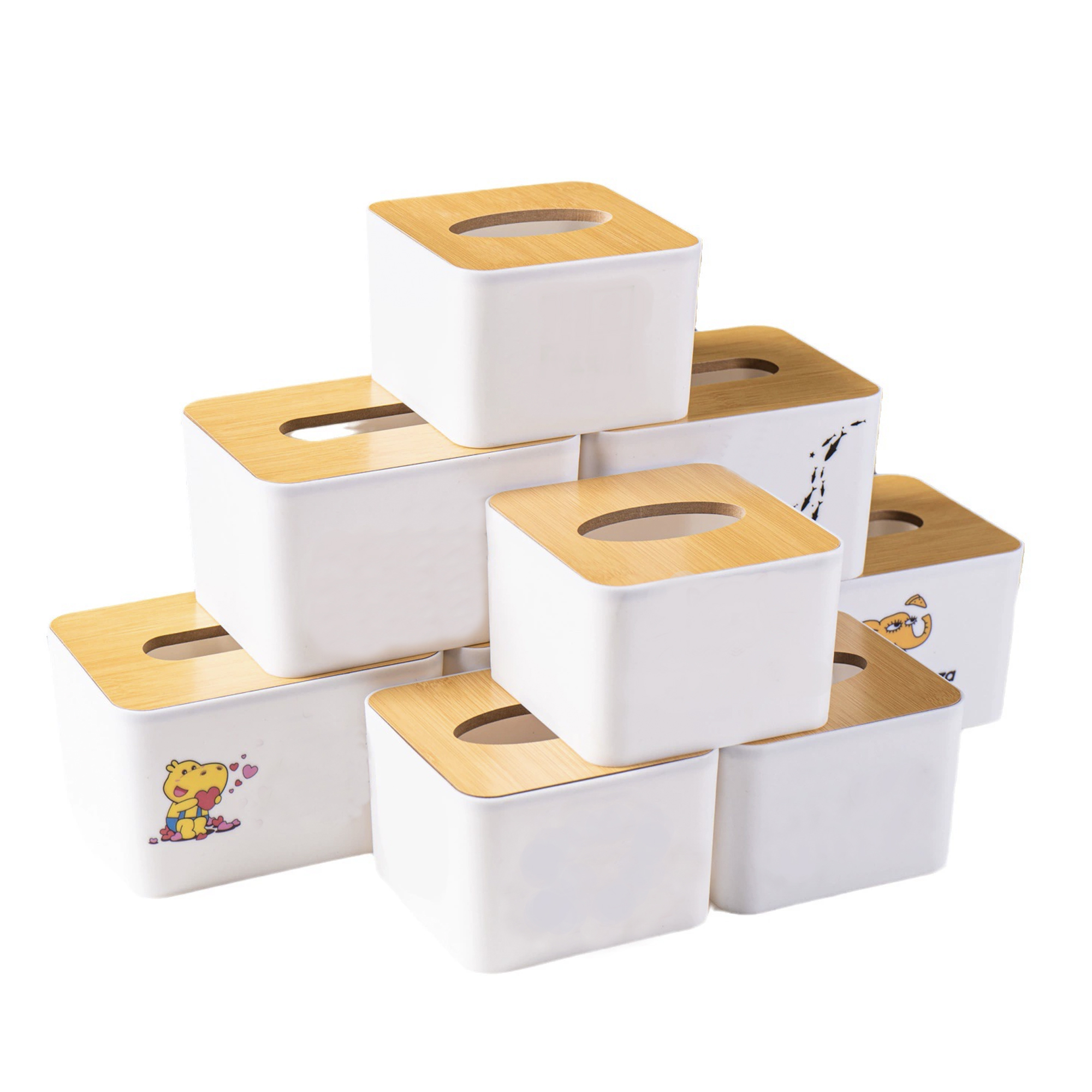 Wood Tissue Box Cover 1