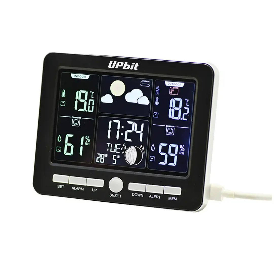 Wireless Digital Weather Station Clock with Colorful Display 4