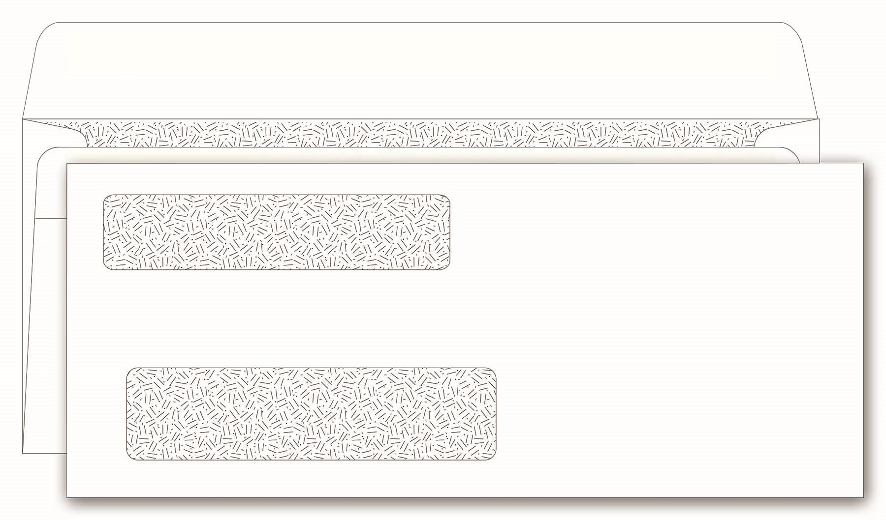 Envelopes, Double Window, Self Seal 8 5/8 X 3 5/8 1