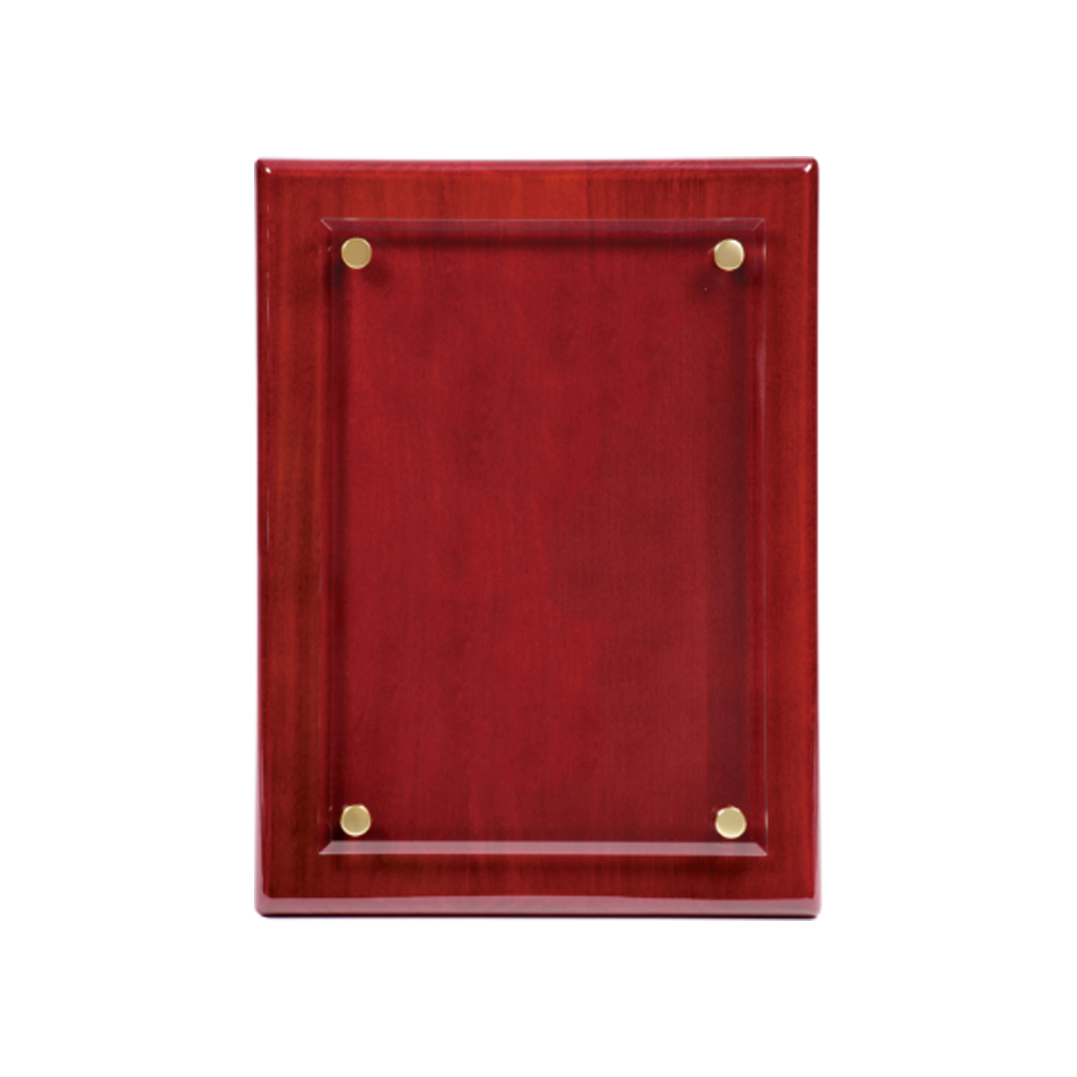 9" x 12" Rosewood Piano Finish Floating Glass Plaque 3