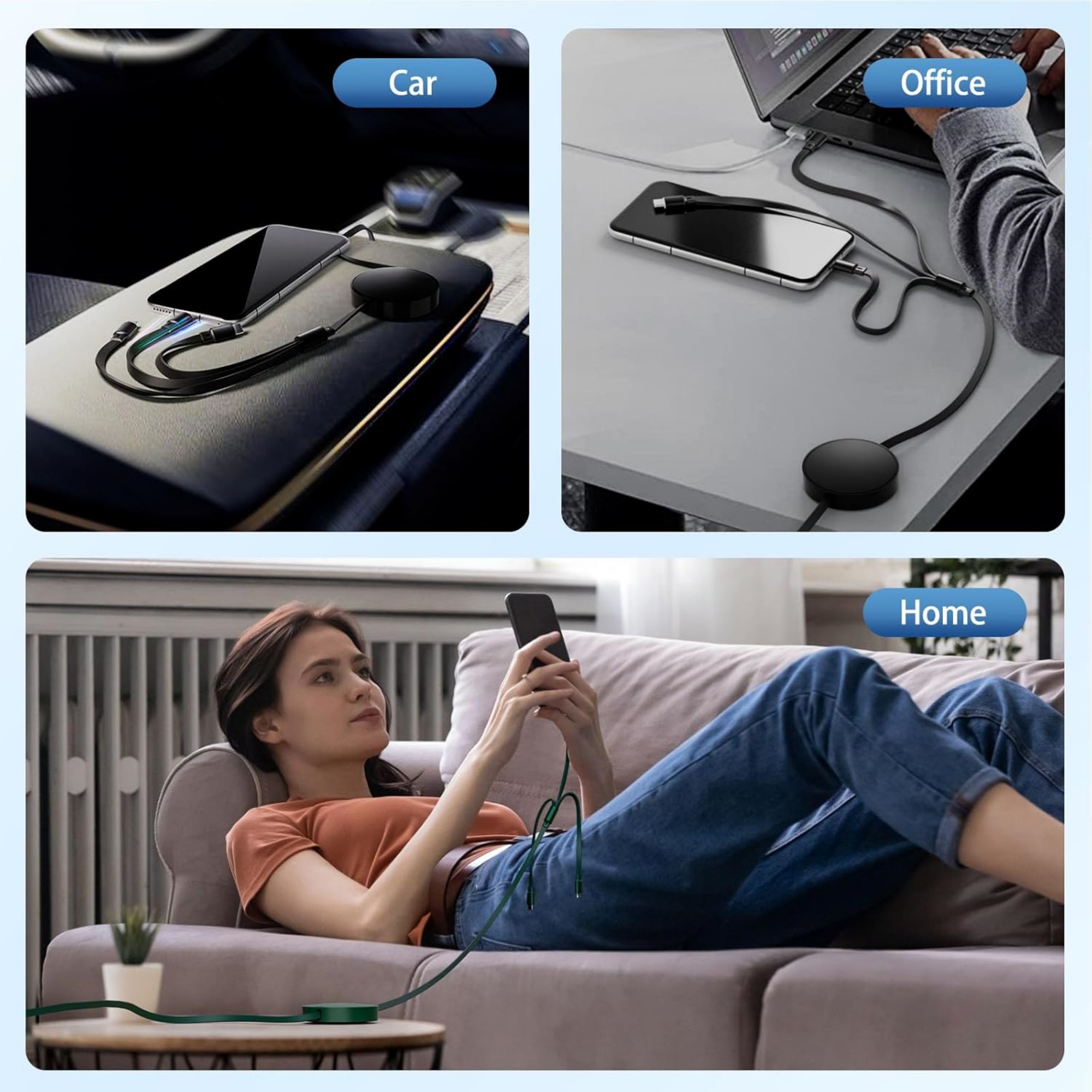 3 in 1 Retractable Charging Cable 1