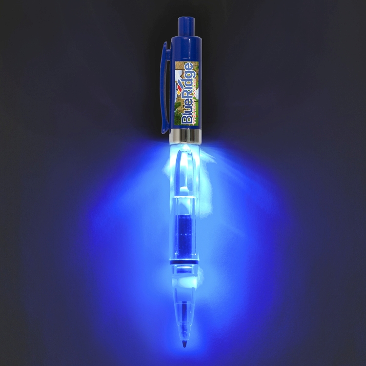 "Vicente" Light Up Pen with BLUE Color LED Light 3
