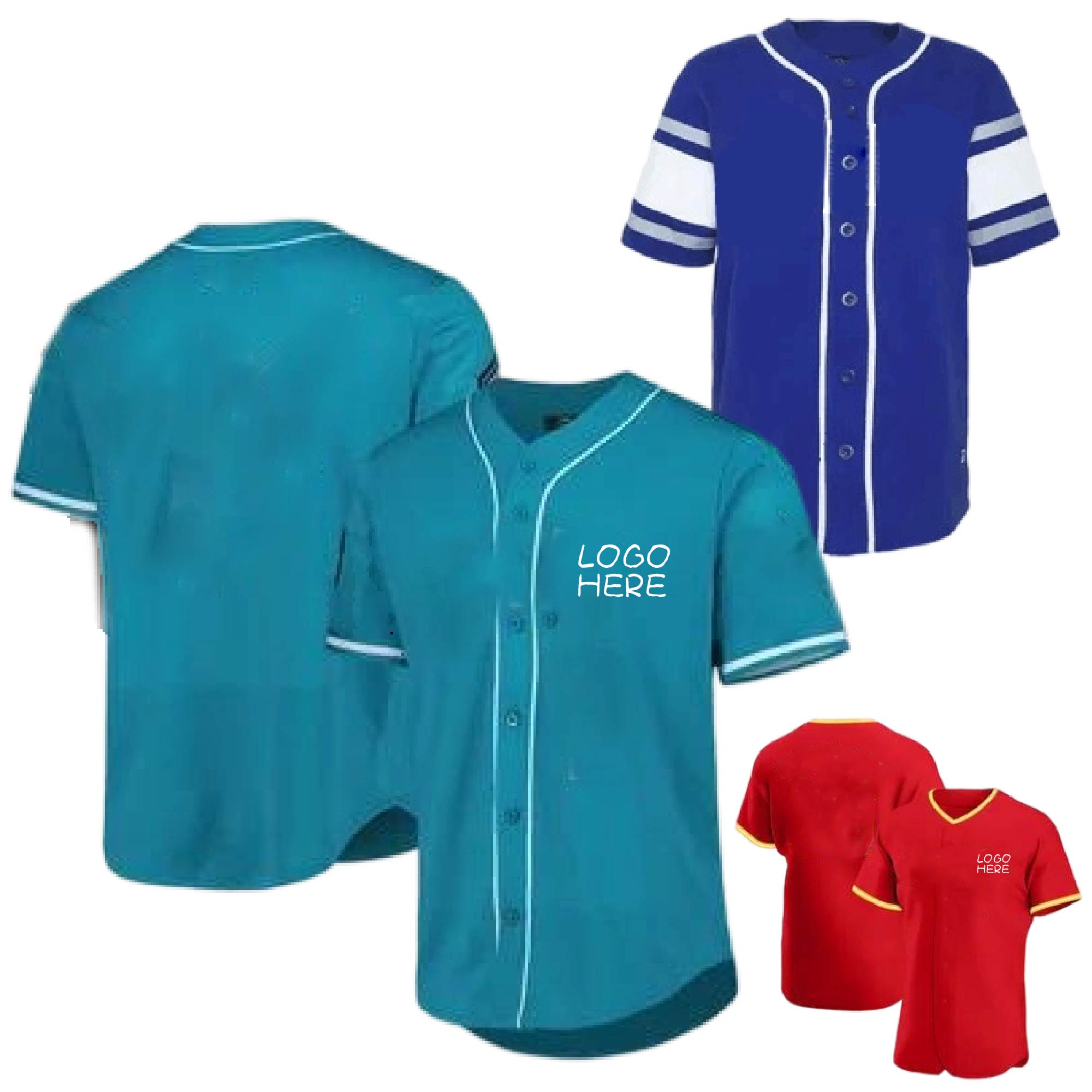 Short Sleeve Baseball Jersey Shirt 1